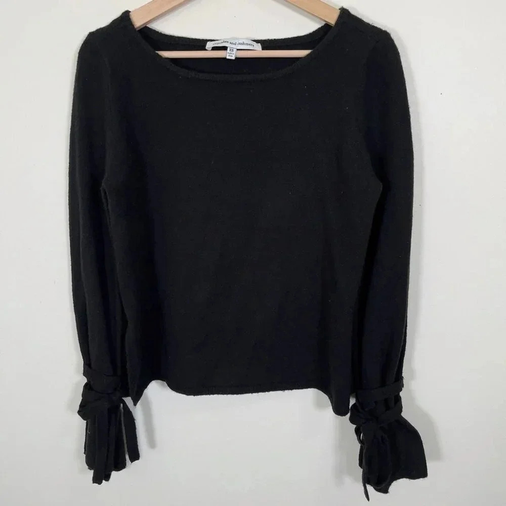 Cupcakes And Cashmere Bowtie Sleeves Sweater